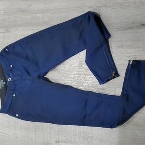 Ted Baker Coated Skinny Jeans Blue Low rise Premium Denim sz 26 Y2k